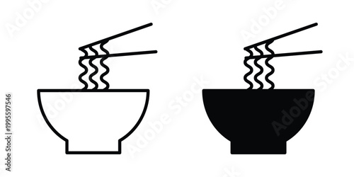 Ramen icon - Vector design set