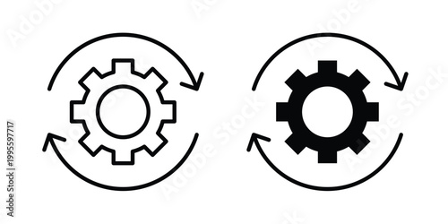 Billede på lærred Recovery icon - Vector design set