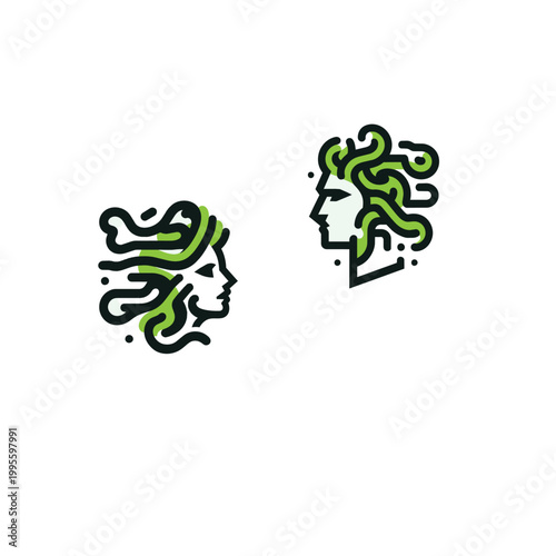 Bold Modern Medusa Head Icon