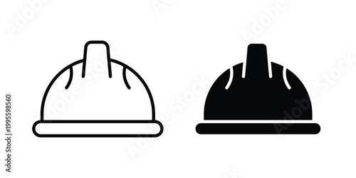 Safety helmet icon - Vector design set