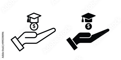 School fees icon - Vector design set