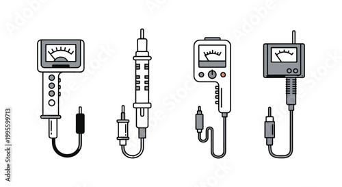 Voltage Tester Line art vector creative modern abstract