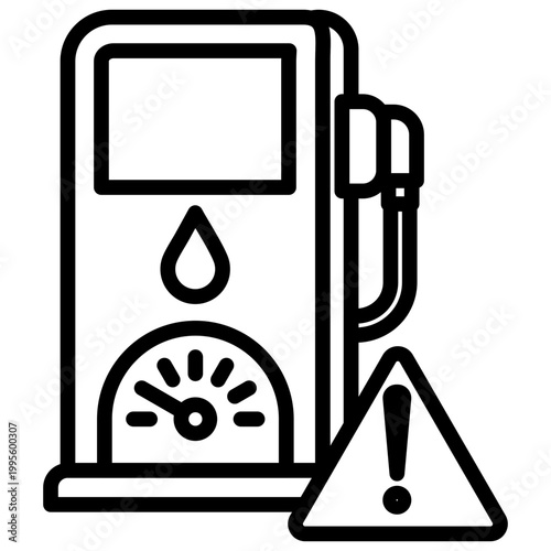 Fuel Shortage line icon