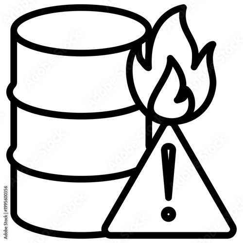 Oil Crisis line icon