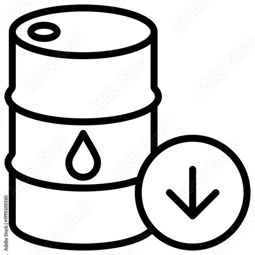 Oil Scarcity line icon
