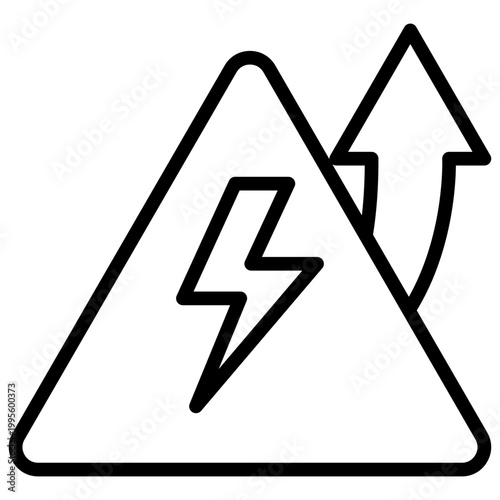 Energy Spike line icon