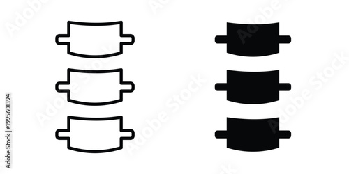 Spine Bone icon - Vector design set