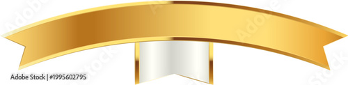 Golden ribbon tag