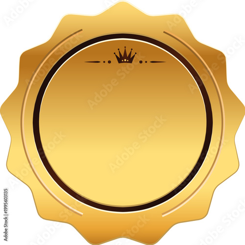 Golden rounded icon