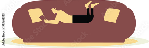 Finding peaceful rest illustration of a person relaxing in a comfortable chair