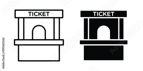 Ticket office icon - Vector design set