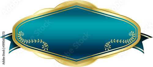 Blue icon with ribbon