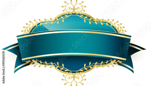 Blue icon with ribbon