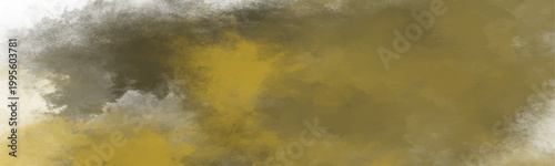Abstract textured background with earthy tones of olive green brown and white resembling watercolor or smoke effects for design