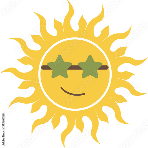 Groovy Sun Illustration