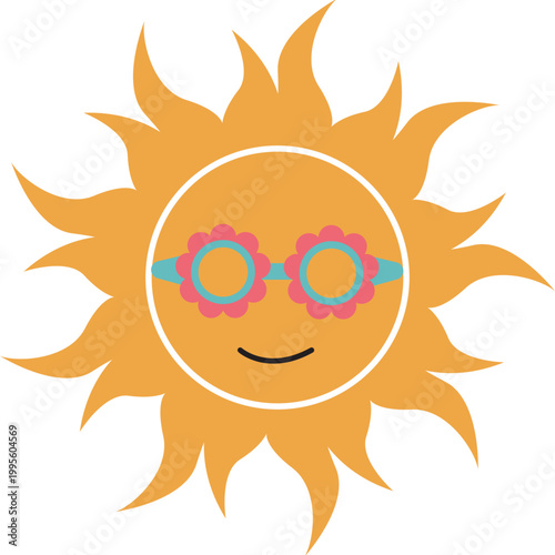 Groovy Sun Illustration