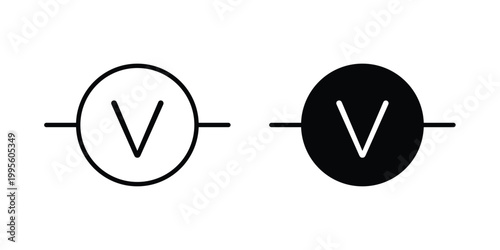 Voltmeter icon - Vector design set