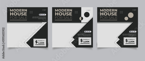 Real Estate Social Media Post Template, Editable Banner Template With Dream Home Post Social