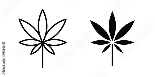 Weed icon - Vector design set