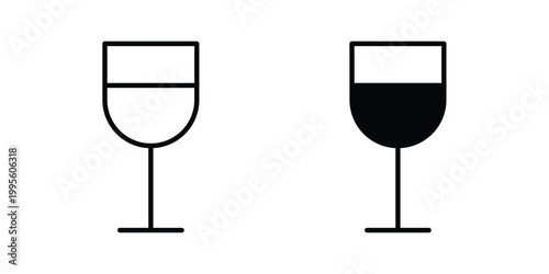 Wine glass icon - Vector design set