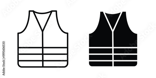 Working vest icon - Vector design set