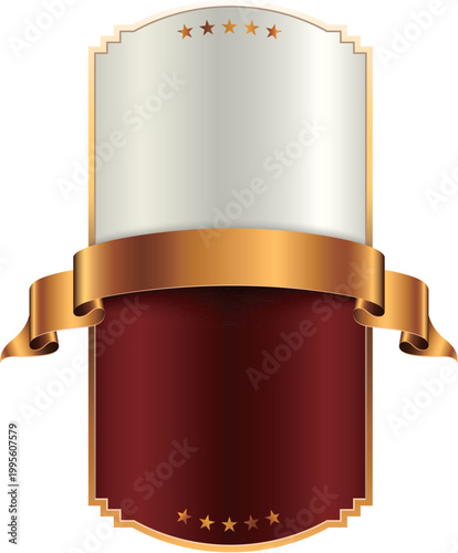 Dark golden luxurious label or fame