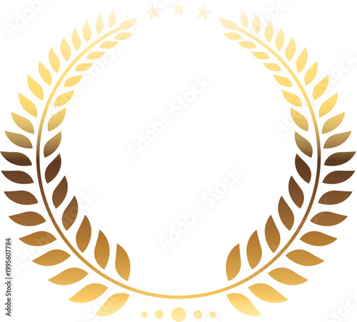 Gold Laurel Wreath Award Icon