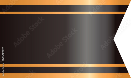 Black label with golden line