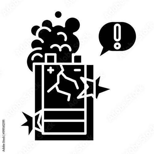 Exploded battery icon
