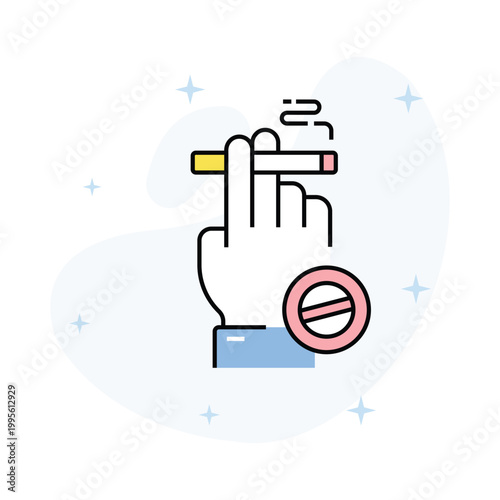 No Smoking Vector Fill outline Icons Eps 10 File