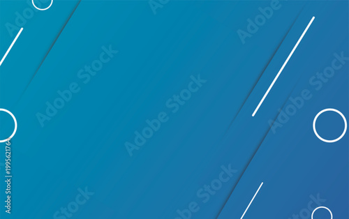 Blue gradient background with white geometric shapes and lines abstract design element for creative projects and presentations