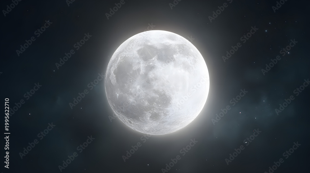 Fototapeta premium full moon in night sky