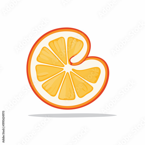 Stylized Orange Slice Icon