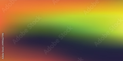 abstract background featuring a soft blend of orange, yellow, lime green, and deep purple tones.