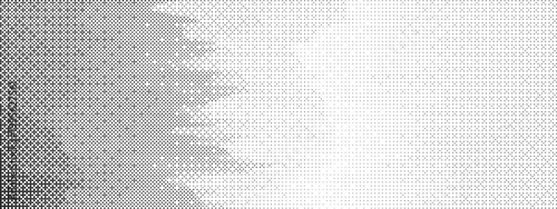 Black bg pixel with bitmap pattern and game bit for dither 8 background. Gradient technology horizontal and dot tile with spread grit and texture grunge illustration. Geometry video and template
