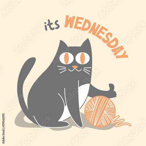 Vászonkép Wednesday Cat Mood - Hump Day Thumbs Up
