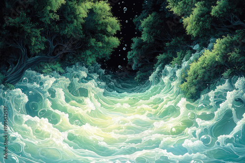 The Submerged Forest Where Bubbles Silently Bloom