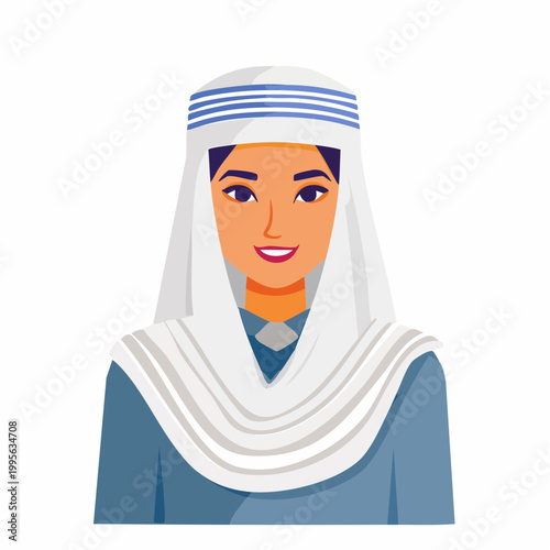 Illustration of a woman wearing a hijab
