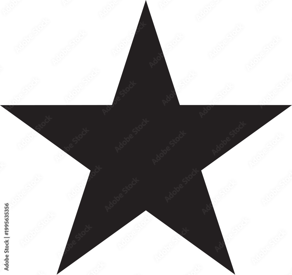 Obraz premium Black star shape icon