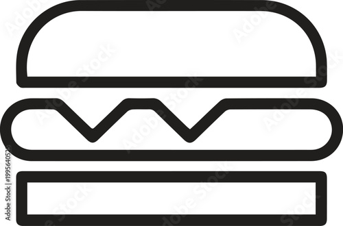 Menu (Hamburger): Three horizontal parallel lines of equal thickness.