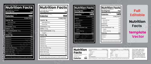 supplement facts,nutrition label,nutrition facts,vitamin facts,banana nutrition label,nutrition fact template canada supplement facts template for food content, packaging design