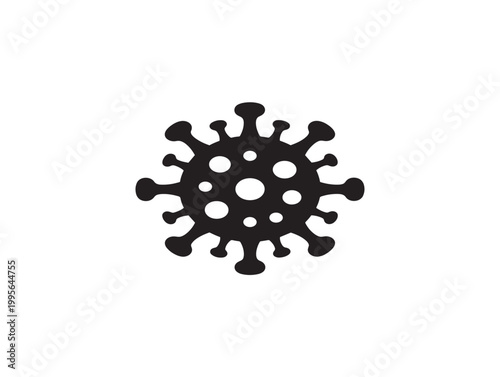 vector illustration of a virus icon silhouette for health and medical themes