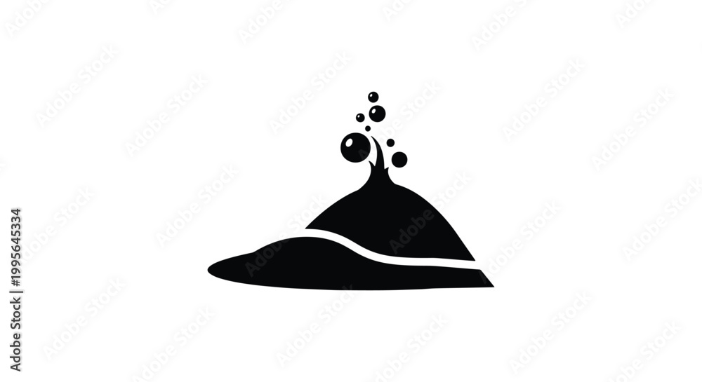 Fototapeta premium Water Spring Line art vector clean shape abstract