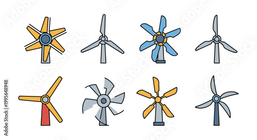 Wind Rotor Line art vector creative abstract