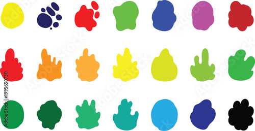 Colorful handprints and paw prints a vibrant collection of imprints
