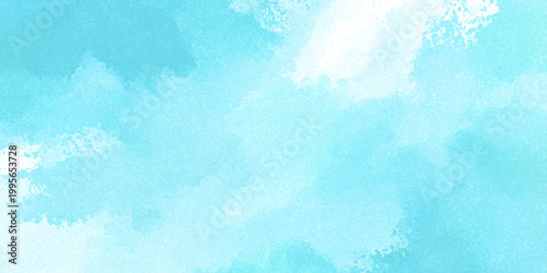 Soft watercolor background with light blue and white hues for design and decoration purposes