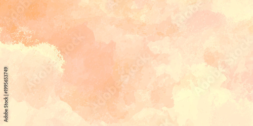 Soft peach and cream watercolor background with abstract texture and subtle gradient effect for design and artistic use