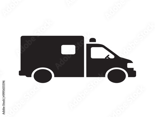 ambulance emergency vehicle vector illustration for medical and safety signage