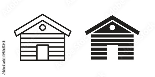 Lodge icon in line design. editable stroke icon vector. EPS10