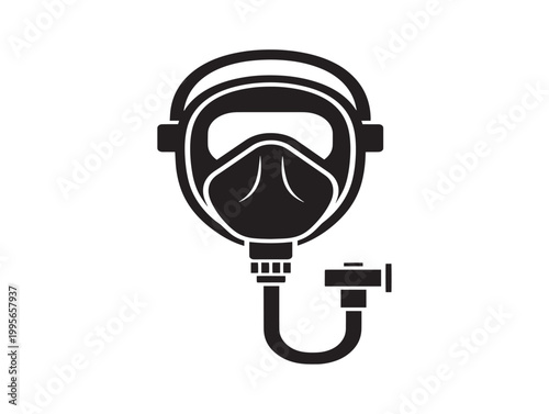 minimalist oxygen mask icon in vector illustration style for medical or safety design